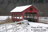 Stowe, VT - Private Bridge with Christmas Lights